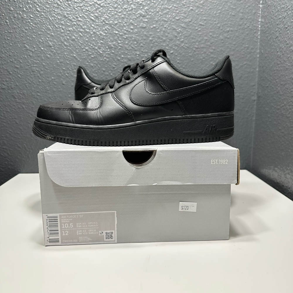 Air Force 1 Low - Triple Black - Size 10.5
